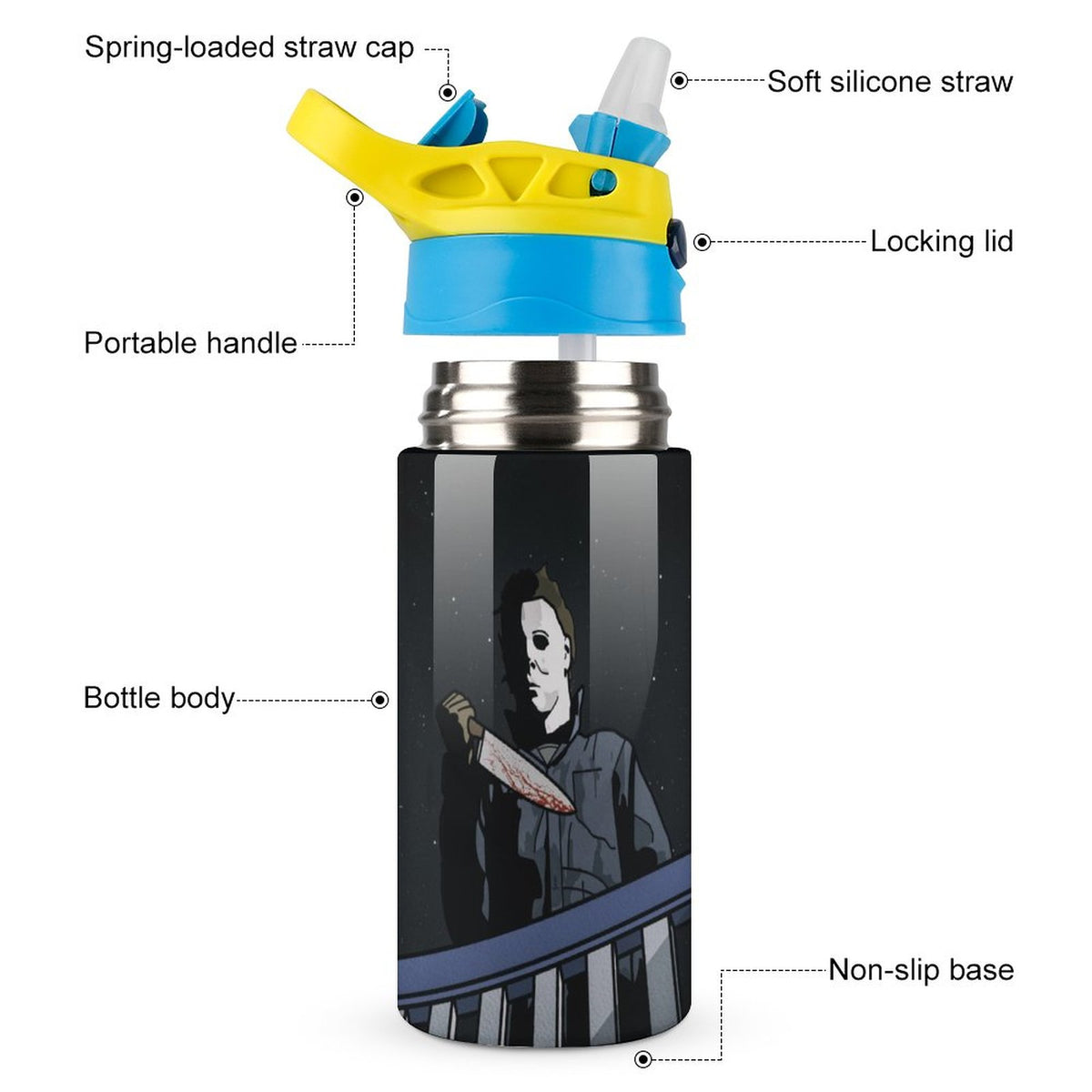 Insulated Stainless Steel Water Bottle with Straw L451