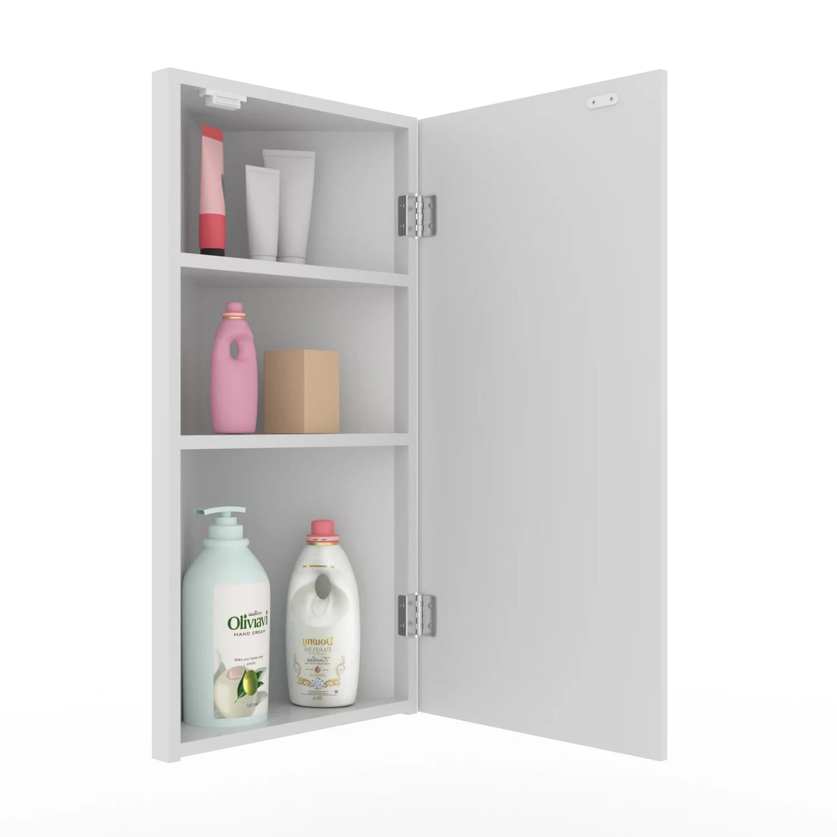 24" Corner Medicine Cabinet with Mirror White X34803