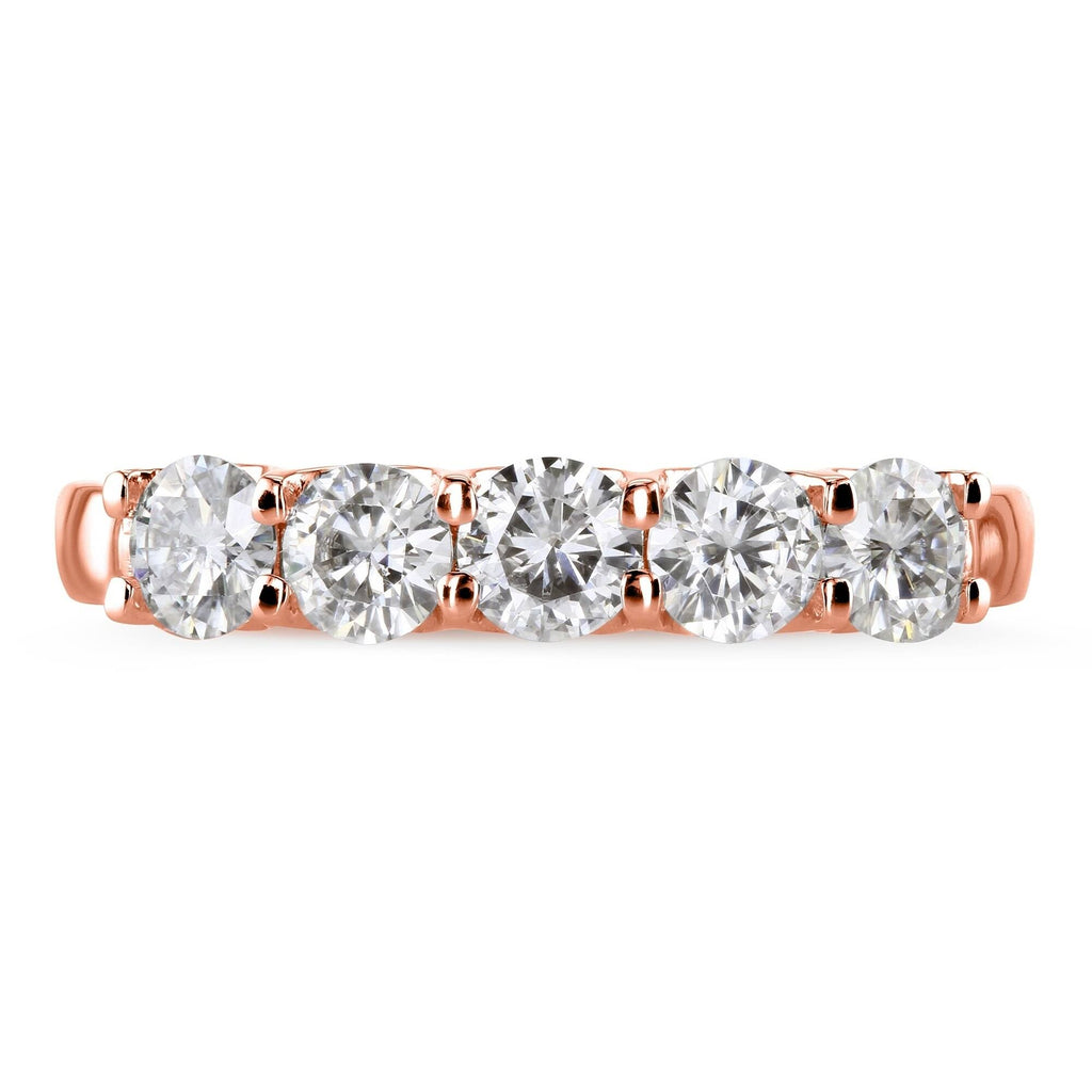 4/5 Carat Round Brilliant Near Colorless Moissanite Bridal Wedding Band O66300