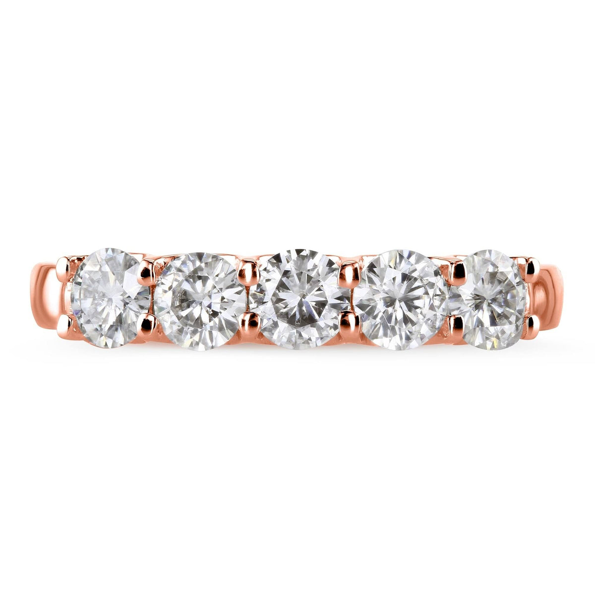 4/5 Carat Round Brilliant Near Colorless Moissanite Bridal Wedding Band O66300