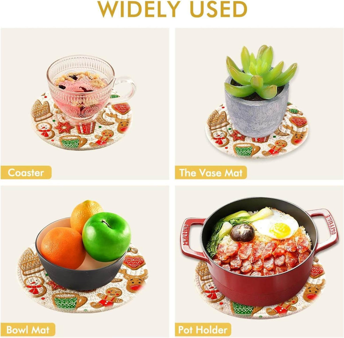 Cotton Woven Potholders Set 2 PCS Y9462