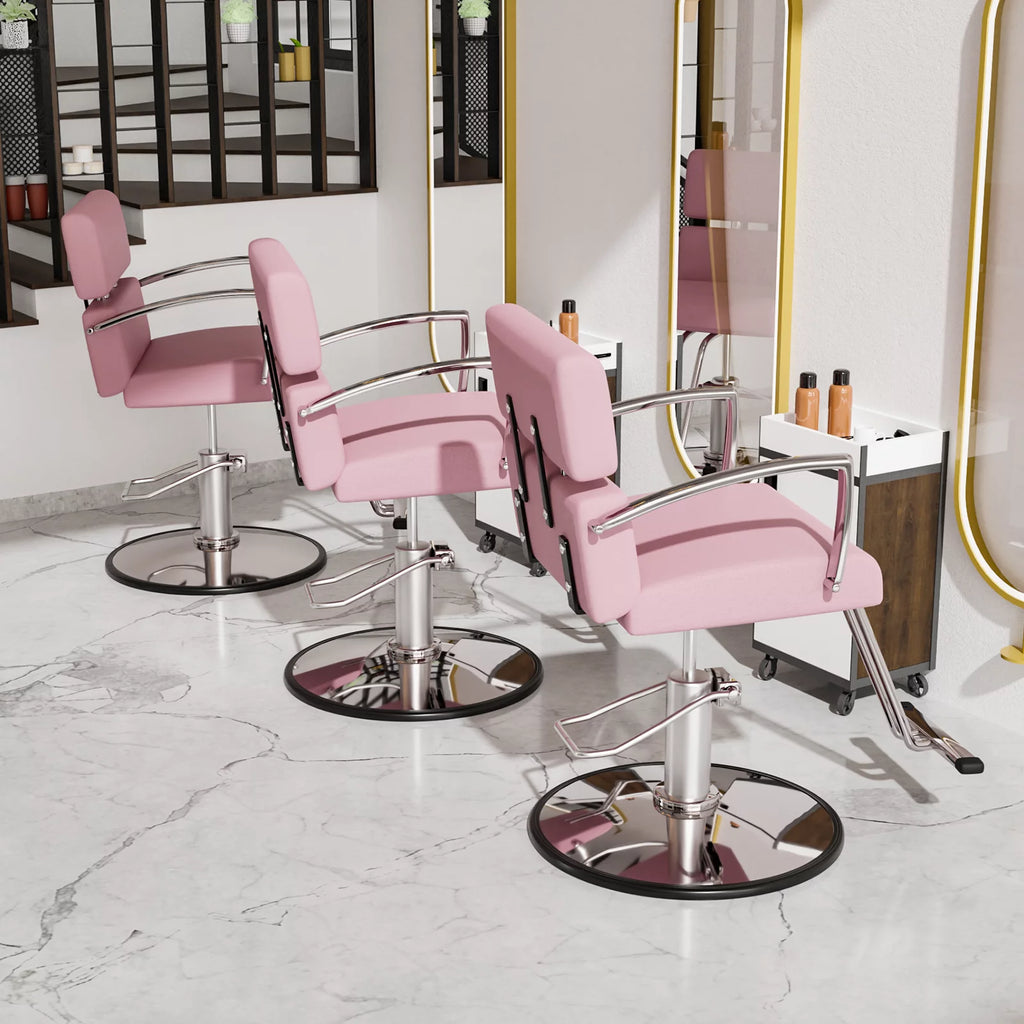 Pink 360 Degree Swivel Hydraulic Salon Chair C974