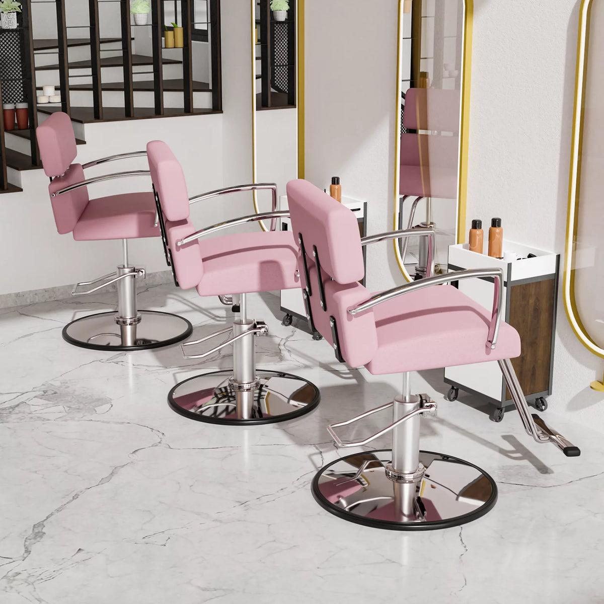 Pink 360 Degree Swivel Hydraulic Salon Chair C974