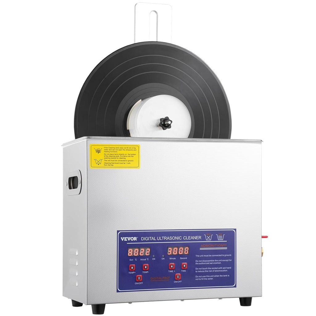6L Ultrasonic Vinyl Cleaning Machine with Drying Rack Y625