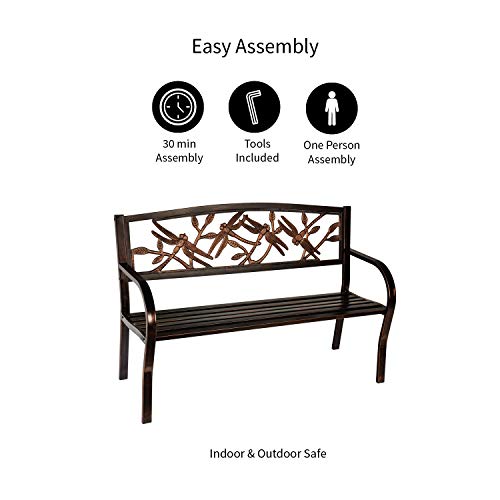 Cast Iron Metal Garden Bench X65138
