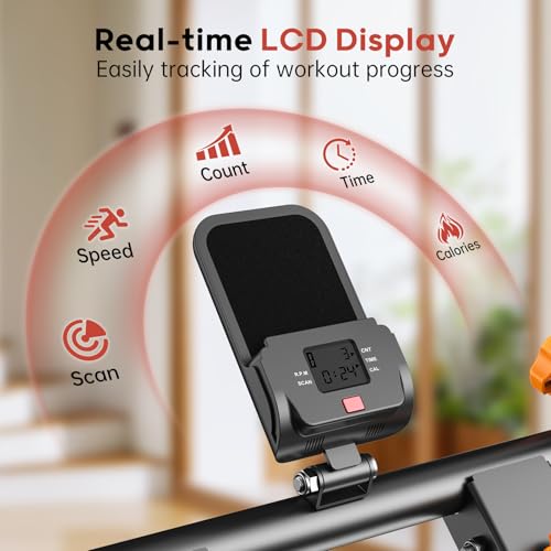 Foldable Stair Stepper Machine with Adjustable Handlebar & Pedals D4939