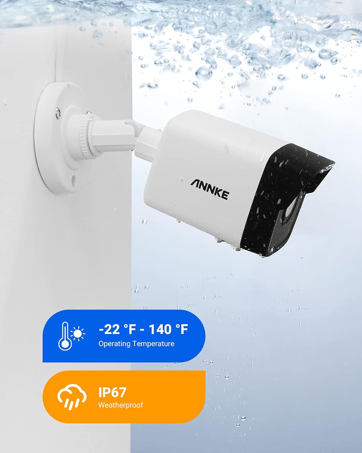 5MP PoE Outdoor Bullet Security Camera with 2.8mm Lens E15435