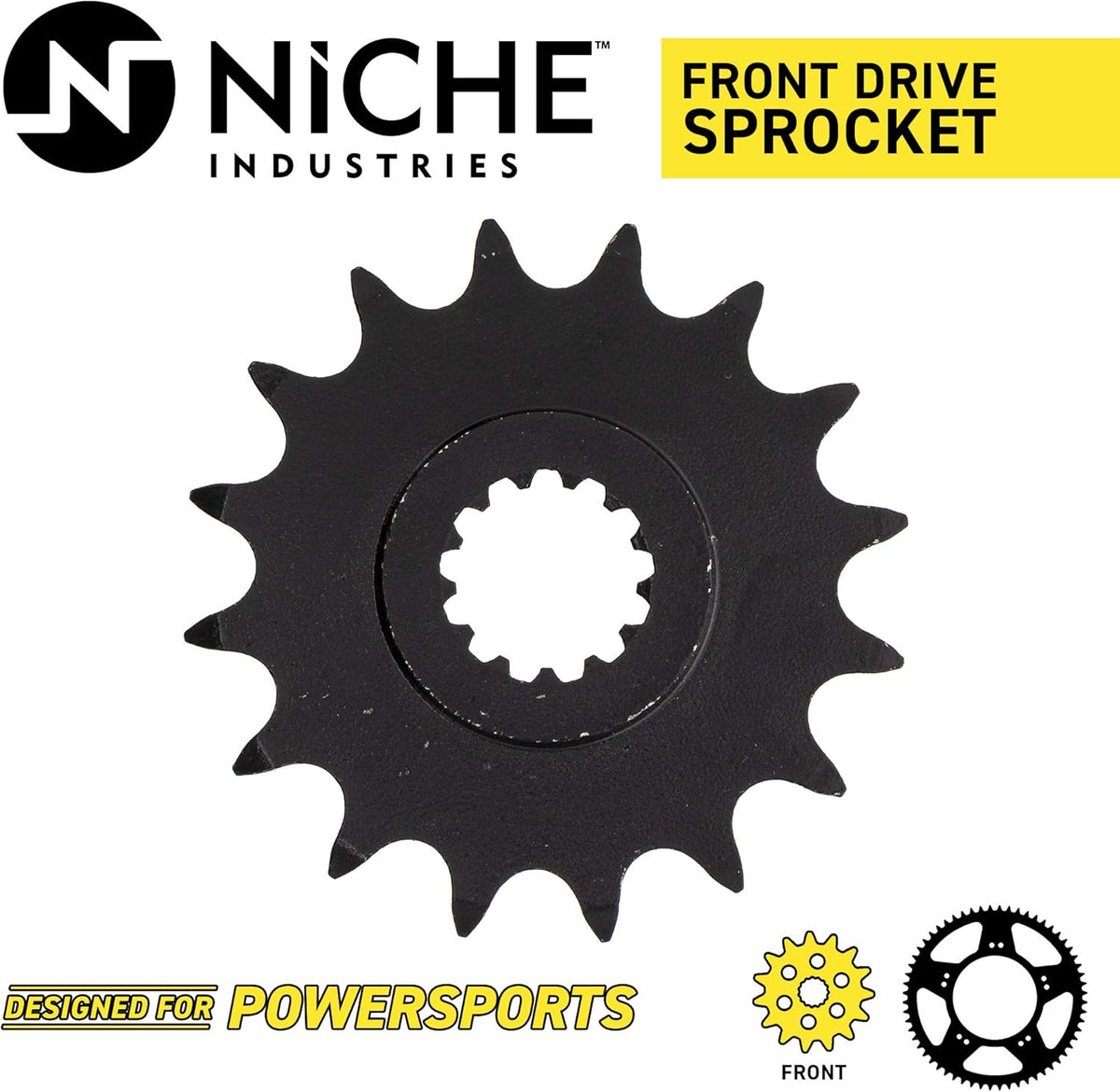 Drive Sprocket Chain Combo Front 16 Rear 46 Tooth 520NZ Standard 118 Link Pack of 2 H587