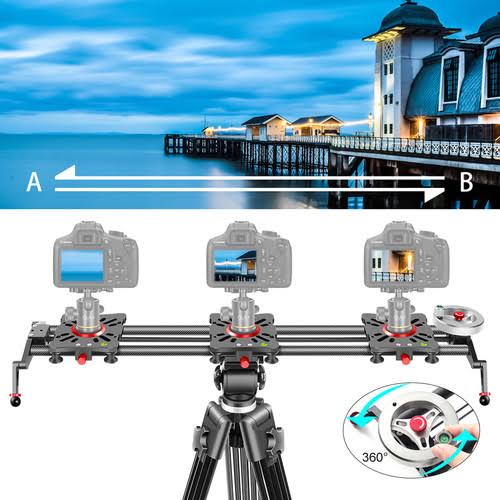 Carbon Fiber Camera Slider with Flywheel A462