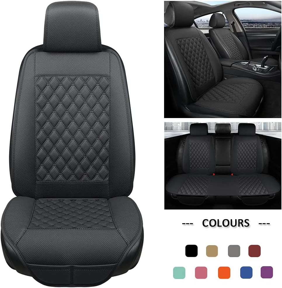 Car Seat Covers Full Set Gray Diamond Pattern A4753