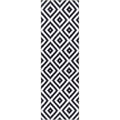 Black Machine Washable Runner Rug Y275