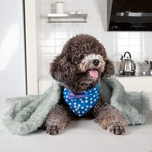 Gray 24x29 Inch Fluffy Fleece Dog Blanket Q848