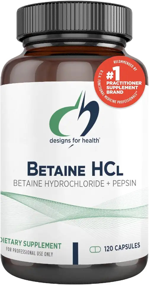 750mg Betaine HCl with Pepsin 120 Capsules G59683