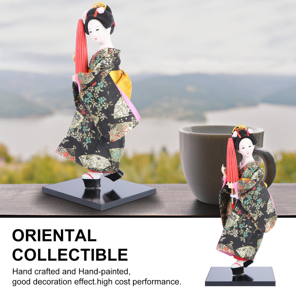 Geisha Ornament Cloth Resin Puppet M571199