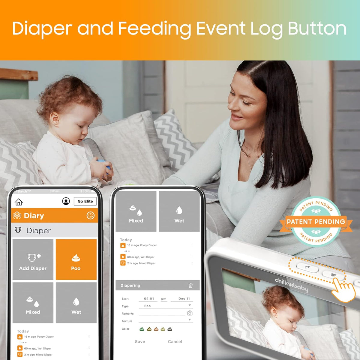 Baby Monitor with Camera & Control Unit, 4.3 Screen, HD Camera, Night Vision L2888