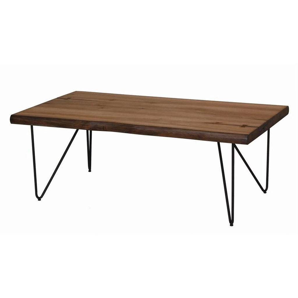 Mid-Century Wood Coffee Table with Hairpin Legs Q128334