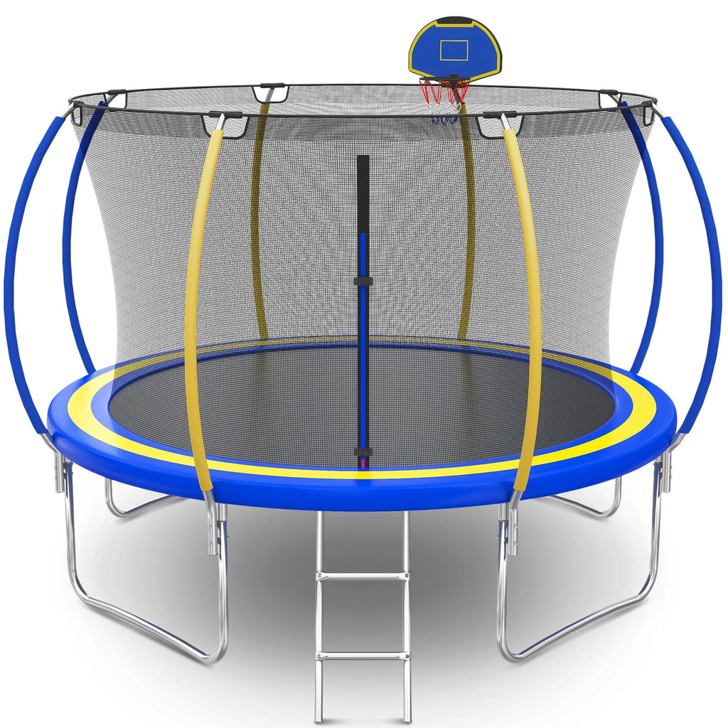 12FT Round Trampoline with Enclosure Net & Hoop Y7007