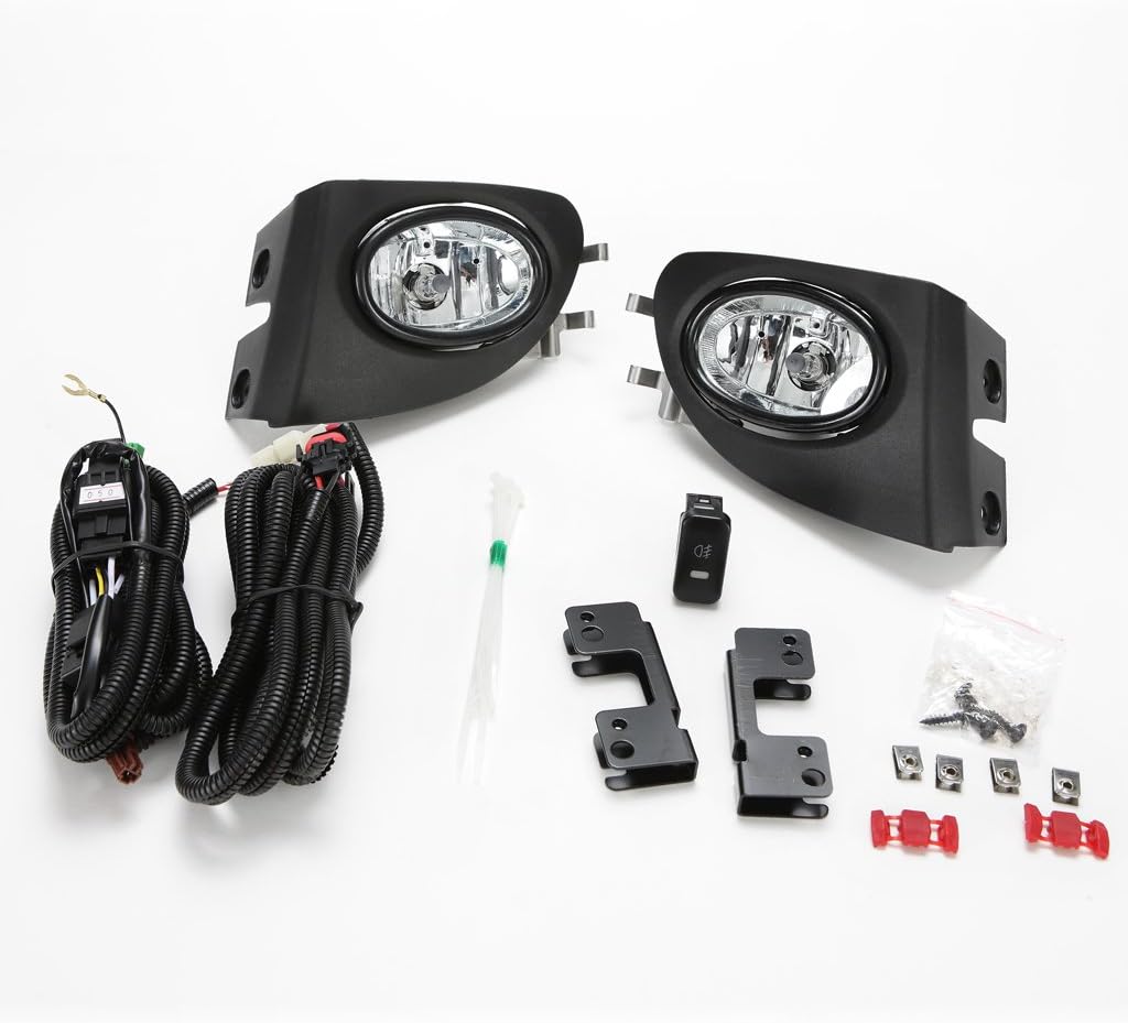 Clear Fog Lights with Bezel Switch Wire Pack of 2 S850