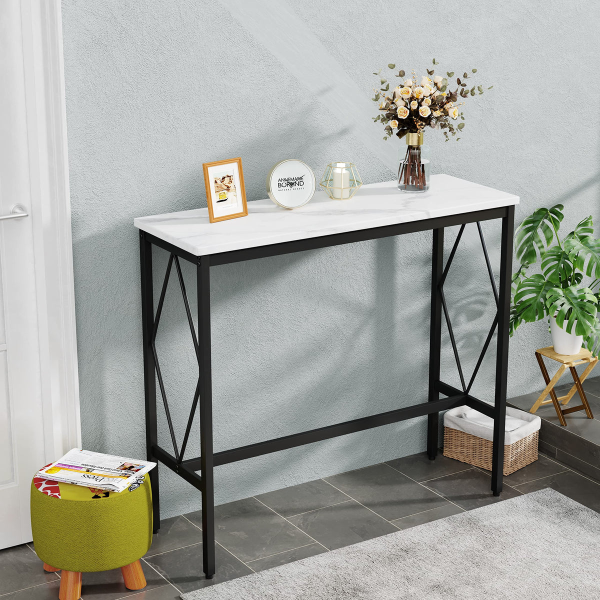 2-Tier Entryway Table with Open Shelf Q69858