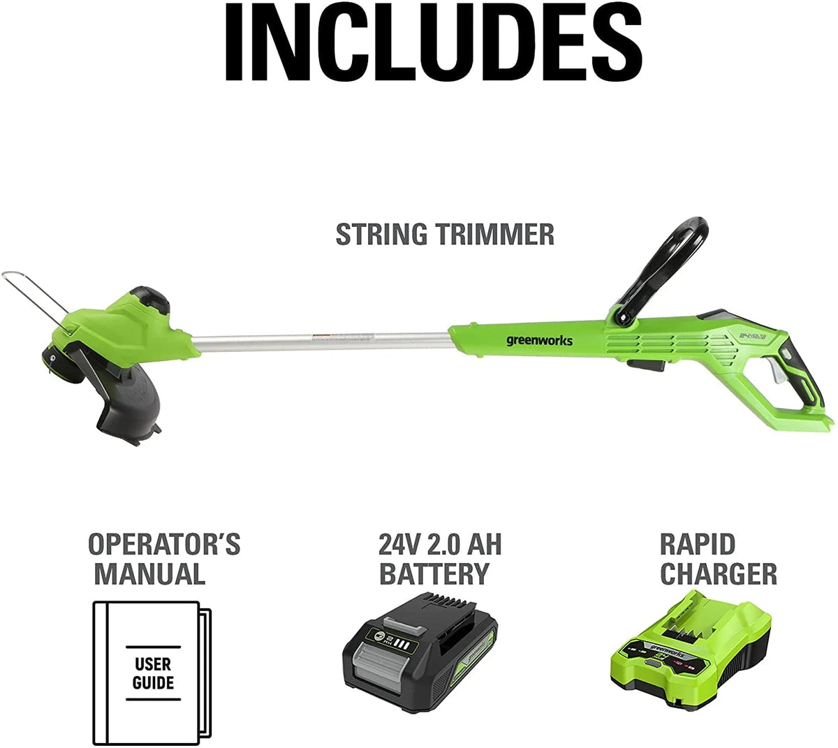 24V 12-inch String Trimmer with 2Ah Battery and Charger F6712