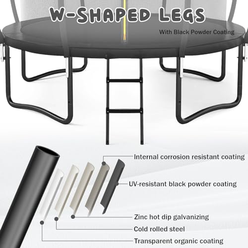 12FT 14FT 15FT 16FT Trampoline with Enclosure Net L103