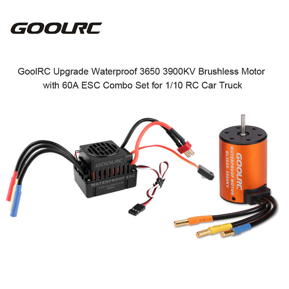 Waterproof 3650 3900KV Brushless Motor with 60A ESC Combo Set X308388