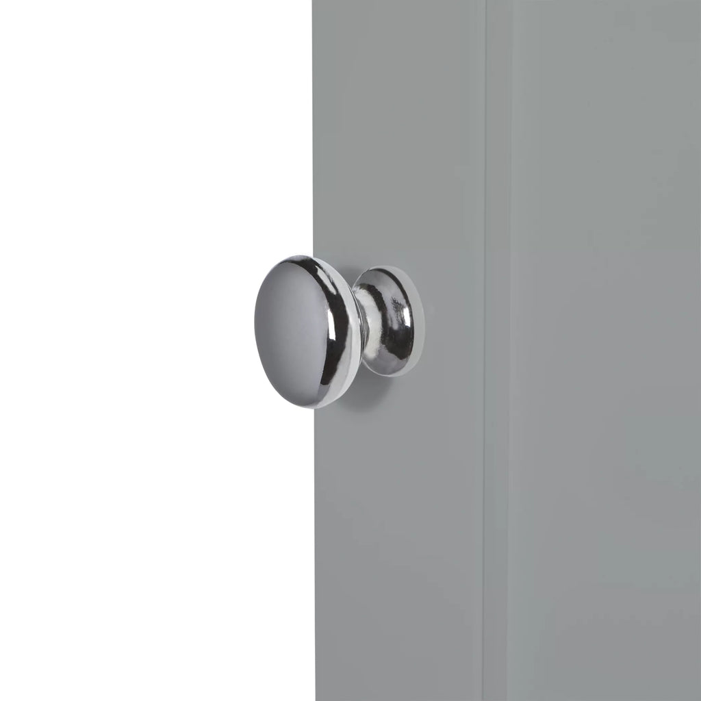 Gray Single Door Wall Cabinet with Open Shelf C18551