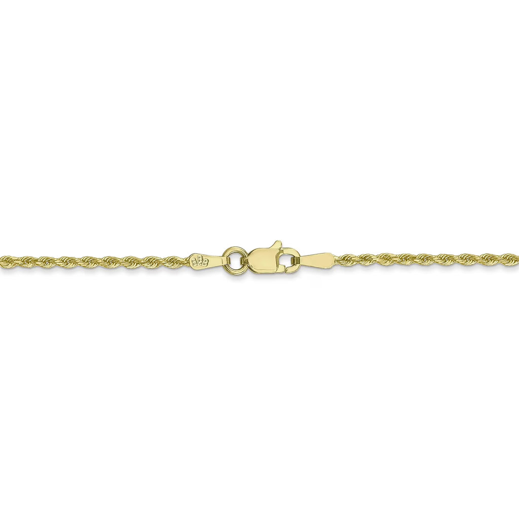 10k Yellow Gold Diamond-Cut Rope Chain Necklace N498