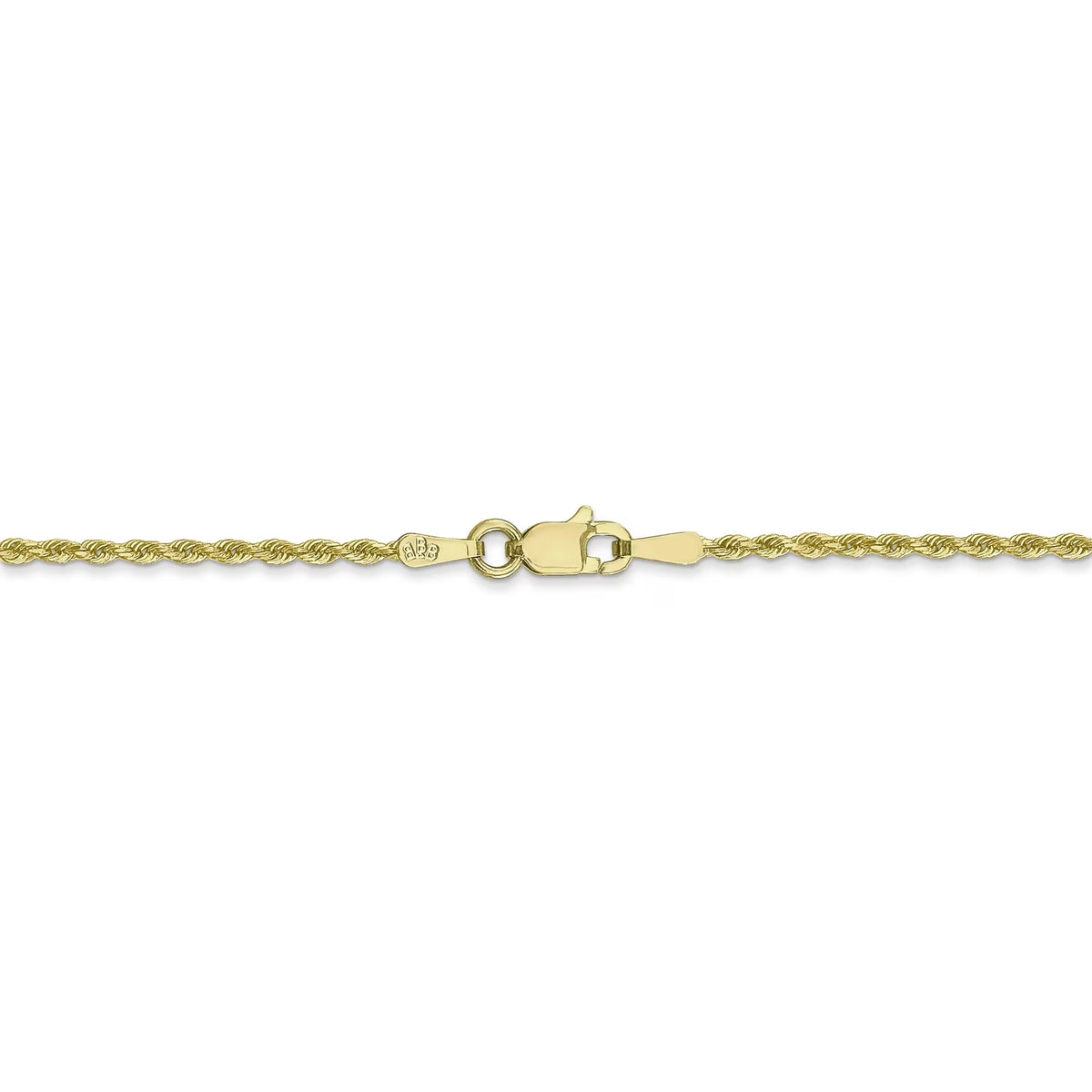 10k Yellow Gold Diamond-Cut Rope Chain Necklace N498