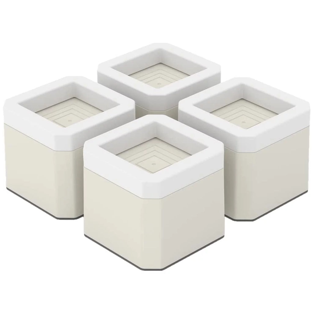 White 4 Pack Plastic Bed Risers O13527