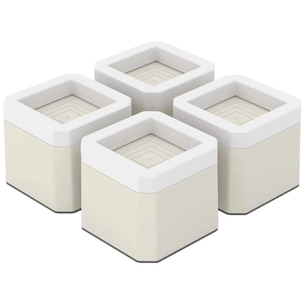 White 4 Pack Plastic Bed Risers O13527