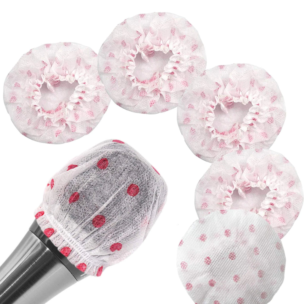 200 Pcs Black Non-Woven Disposable Microphone Cover C1629