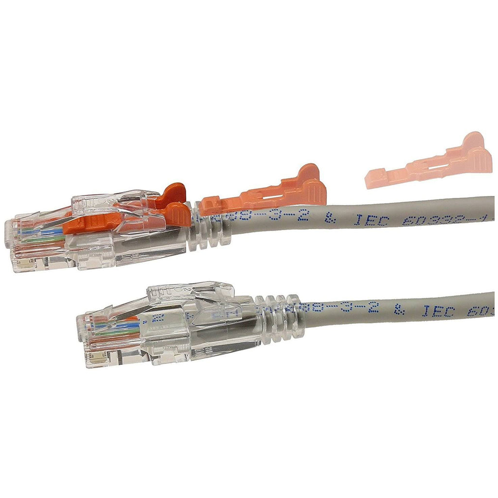 Lockable Cat6 Ethernet Patch Cable, Light Gray L311624