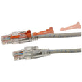Lockable Cat6 Ethernet Patch Cable, Light Gray L311624