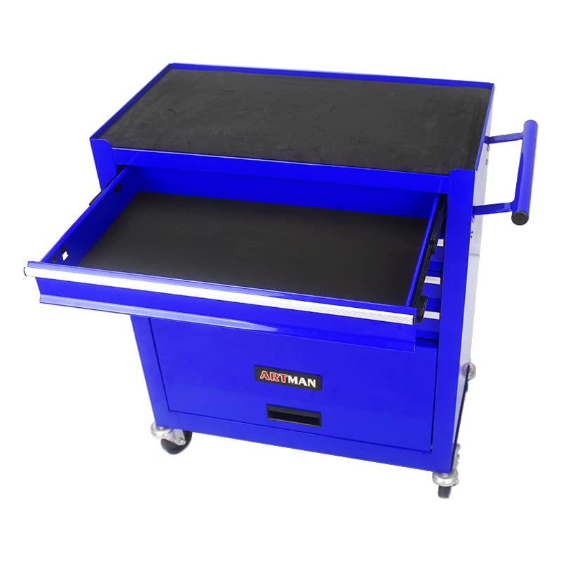 Orange Metal 4-Drawer Rolling Tool Cart Y54108