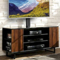 Black Fixed Floor Stand Mount with Shelving W443