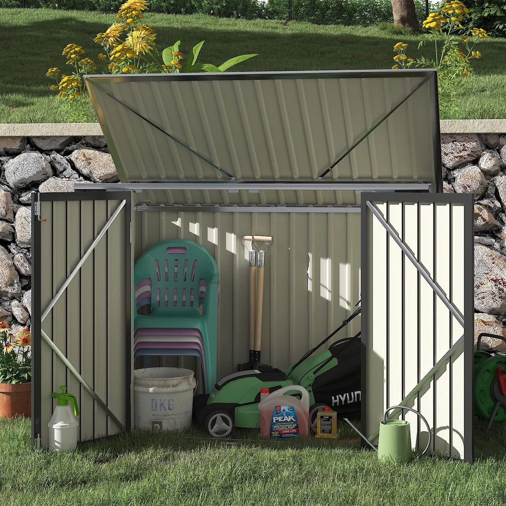 6' x 3' Black Metal Outdoor Storage Shed C595287