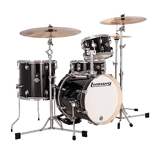 4-piece Shell Pack with Snare Drum - Black Sparkle N21139