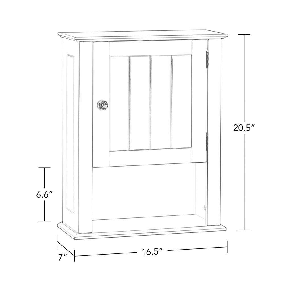 Gray Single Door Wall Cabinet with Open Shelf C18551