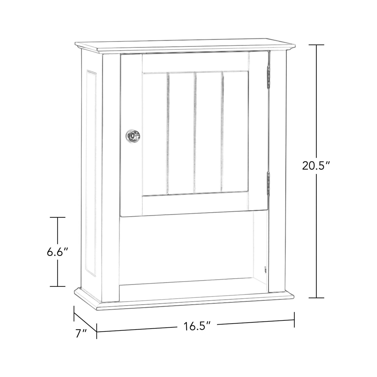 Gray Single Door Wall Cabinet with Open Shelf C18551