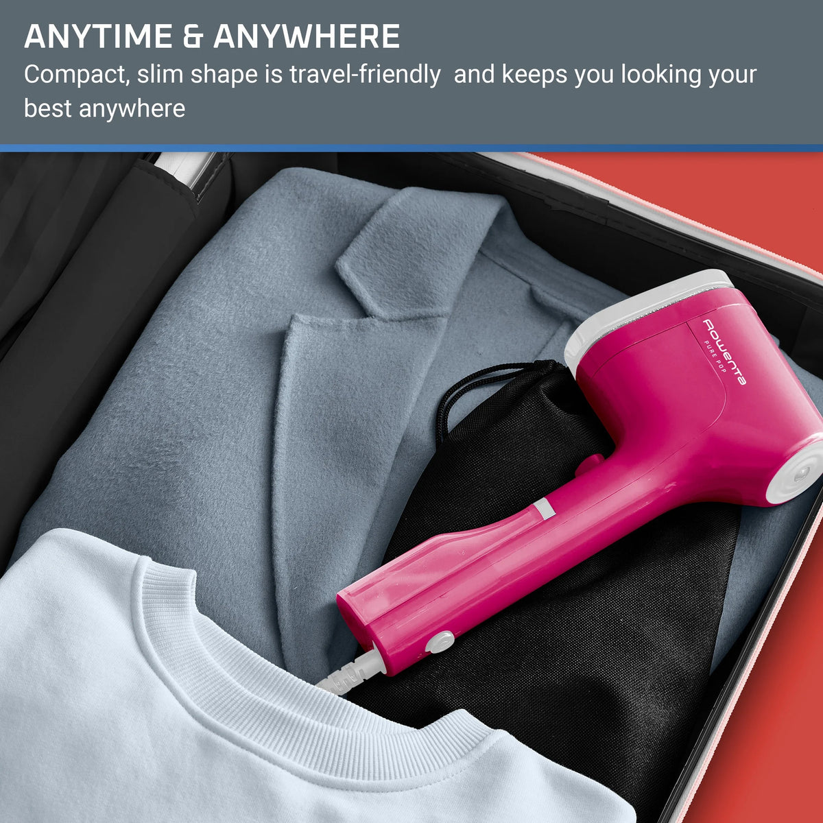 Handheld Garment Steamer Pink X13122