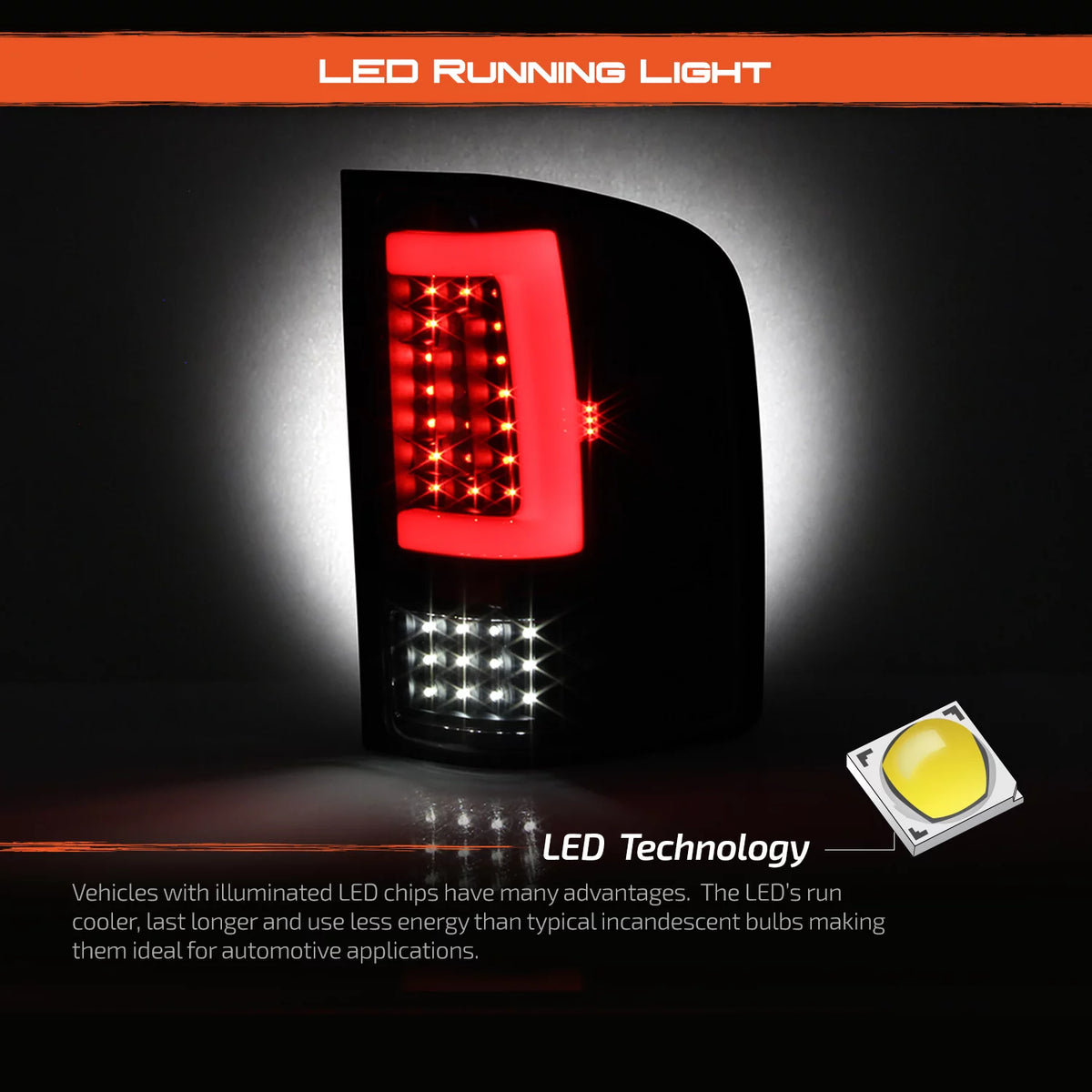 Black Smoked LED Tail Light + Headlight W9424
