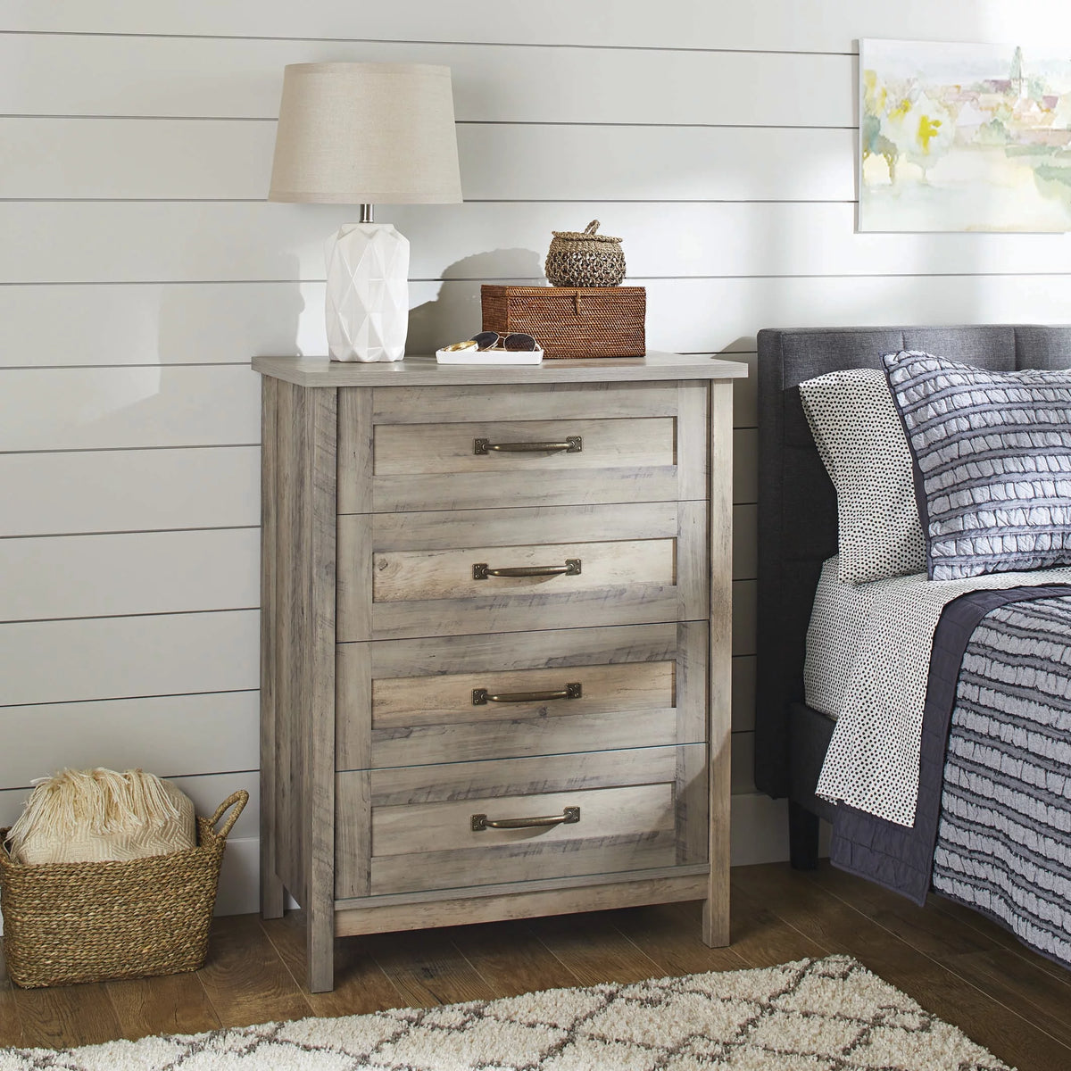 4-Drawer Chest Rustic Gray E331