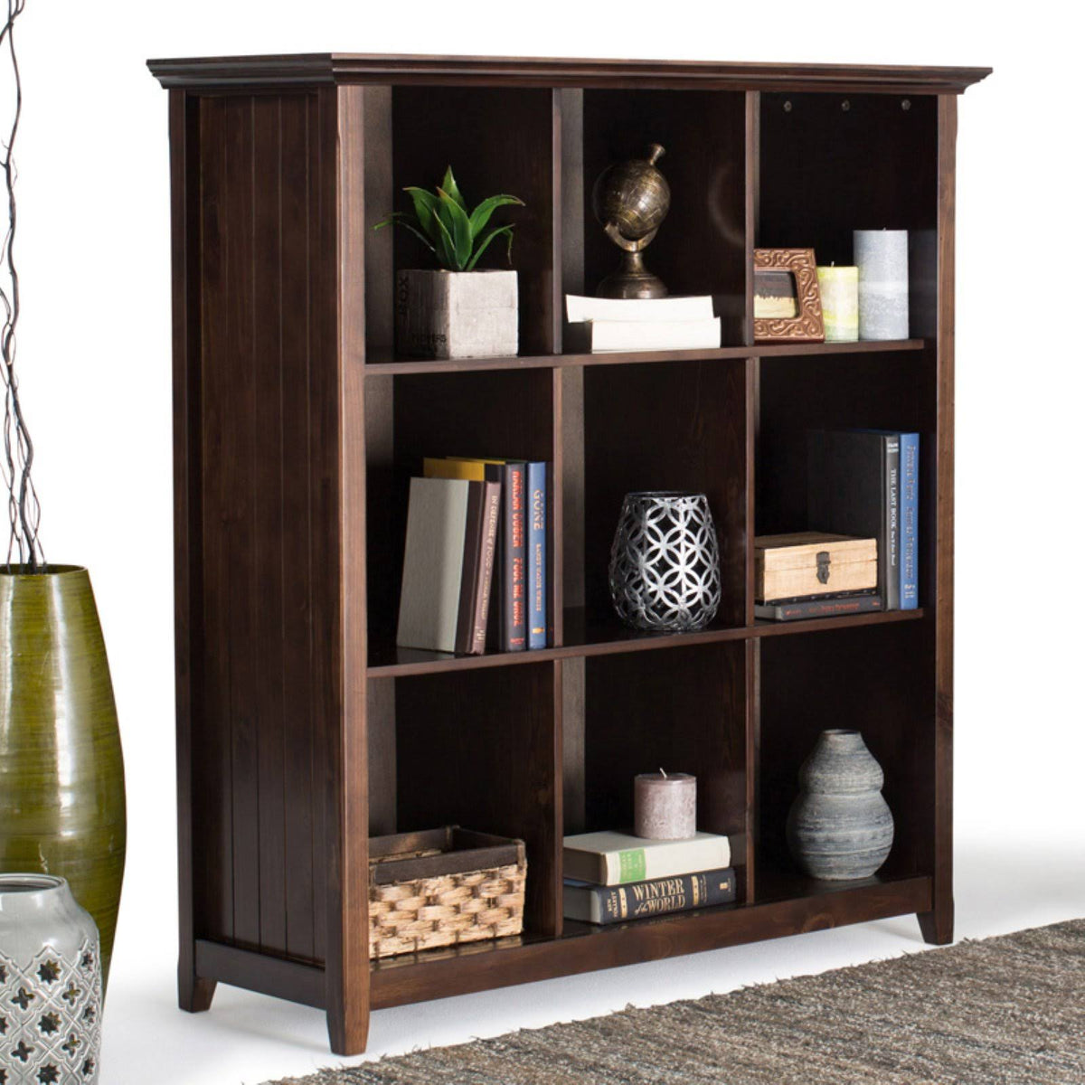 9 Cube Bookcase & Storage Unit Tobacco Brown F53156