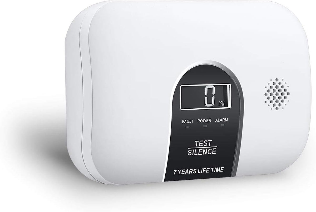 Carbon Monoxide Alarm Detector with LCD Digital Display, 4 Packs A2758