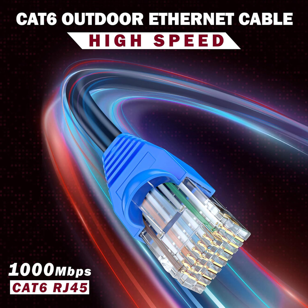 Black 150 ft Cat6 Ethernet Cable S3021