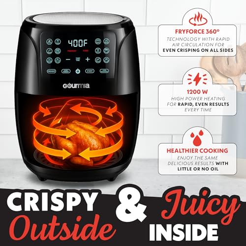 4 Quart Digital Air Fryer Oven, Black and Stainless Steel C693091