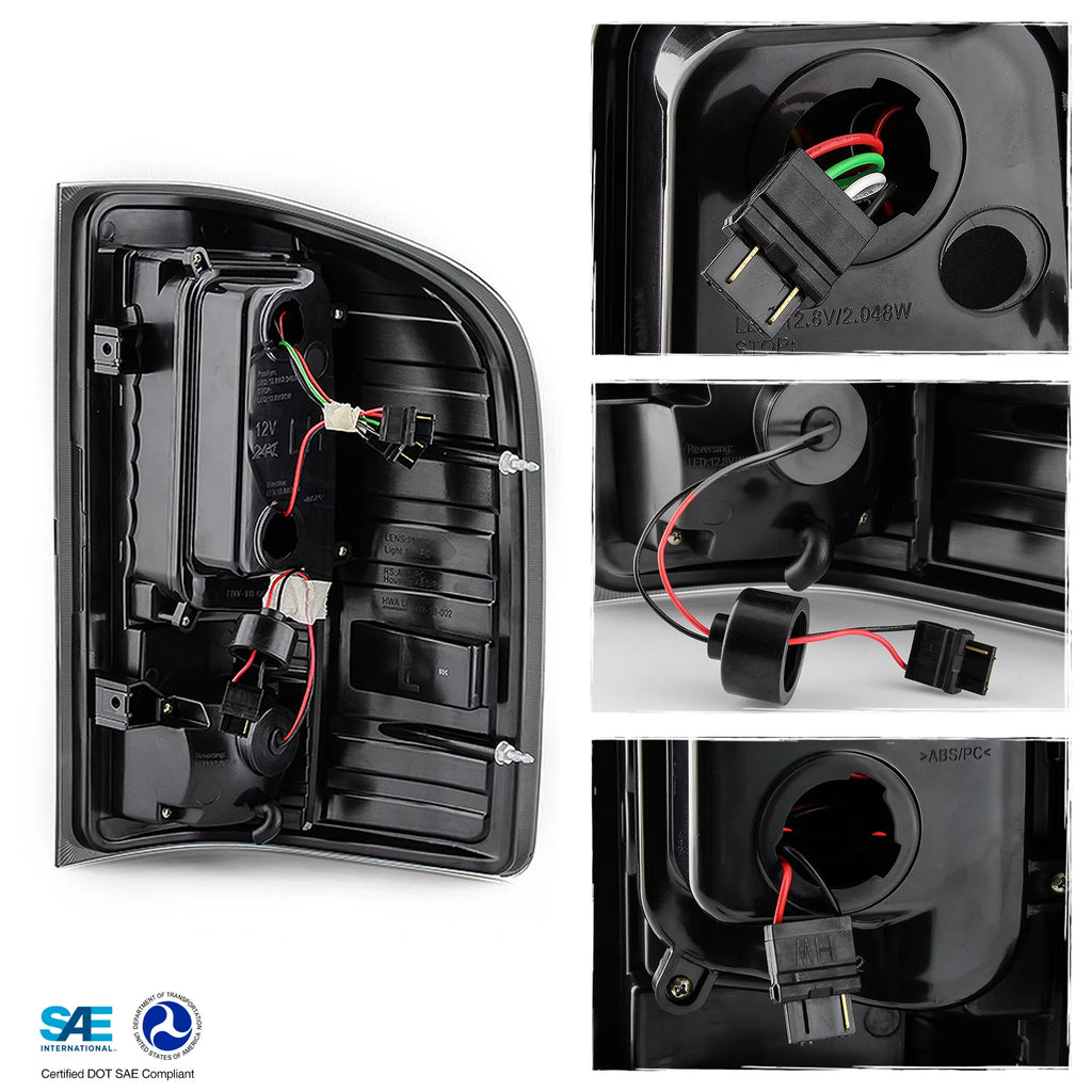 Black Smoked LED Tail Light + Headlight W9424