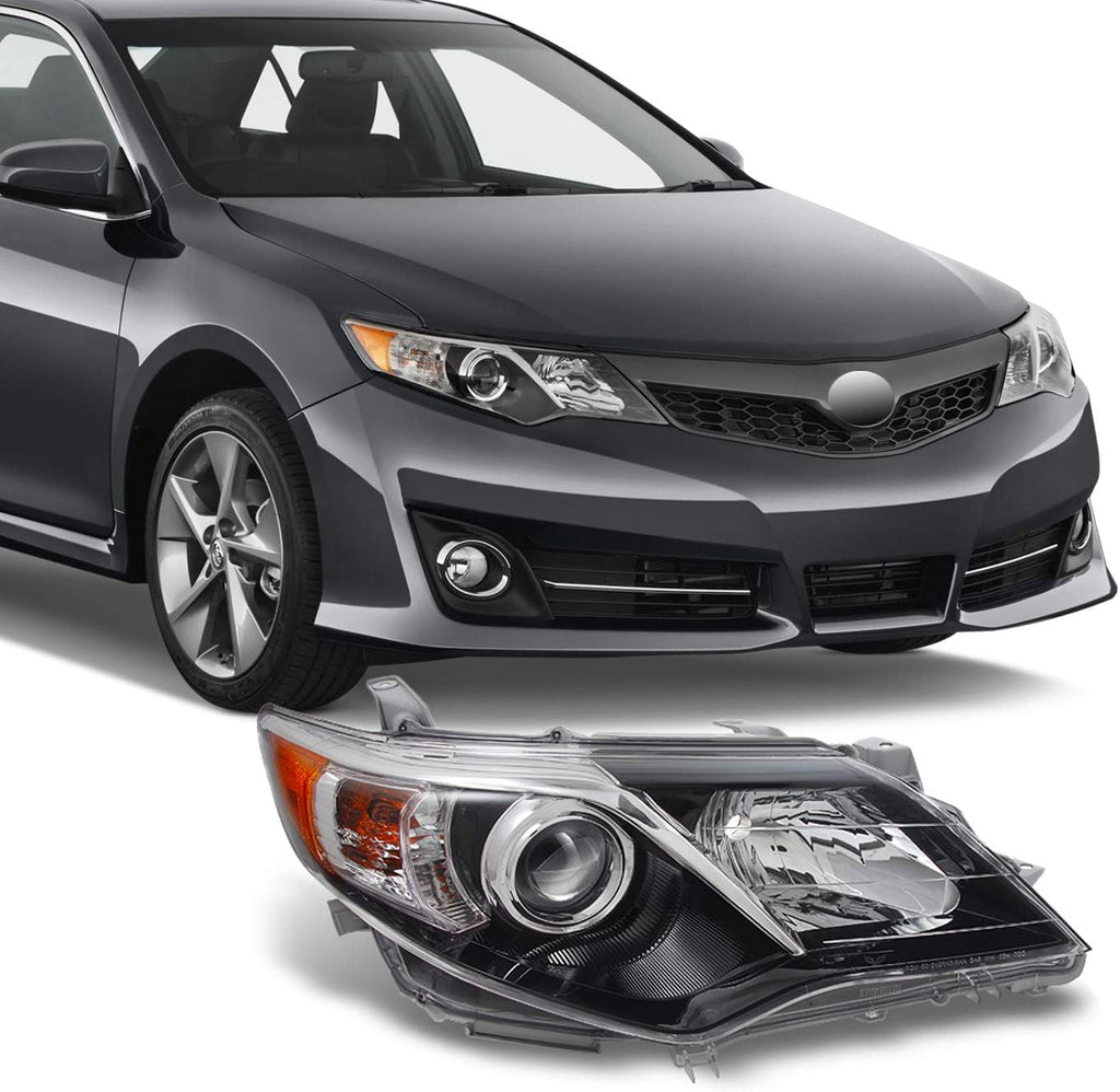 Black Projector Headlight Front Lamp Passenger Right Side Replacement D69806