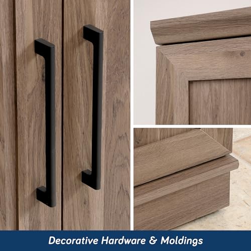 Kitchen Pantry Storage Cabinet with Adjustable Shelves Q343